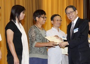Elderly Commission Chairman Dr the Hon Leong Che-hung (left) presents graduation certificates to CADENZA Practitioners. Dr Leong points out that perhaps one of the biggest stumbling blocks is that elderly discriminations are still fairly widespread and elderly abuses are not infrequent and this would be what more can be done.