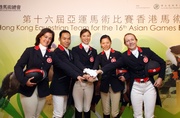 Five riders of the Hong Kong SAR equestrian team are all ready for the Games. Total ten of the city's elite riders, all connected with The Hong Kong Jockey Club, form Hong Kong!|s largest-ever equestrian team at an Asian Games, and are considered strong medal challengers for the 16th Asian Games.
