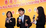 Chris Cheng of HKUST (centre) and Fiona Chou of CUHK (left) share their thoughts and experiences.