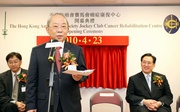 Club Chairman Dr John C C Chan says the new Jockey Club Cancer Rehabilitation Centre provides ample and timely medical services to patients and their families, which is also an alternative option to the public healthcare system.