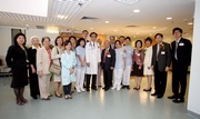 Club Chairman Dr John C C Chan, Executive Councillor Dr the Hon Leong Che-hung, Chairman of The Hong Kong Anti-Cancer Society, Dr Ko Wing-man, Club Executive Director, Charities, Legal & Corporate Secretariat Douglas So with the Centre!|s multi-disciplinary team of professionals.