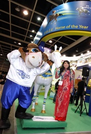 Photos 10/11: The Equestrian Ambassador, a horse mascot, proves a popular attraction at ITE.