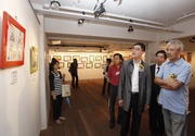 Photos 7/8: Guests visit an exhibition showcasing winning entries of the comic competition at the Jockey Club Creative Arts Centre.

