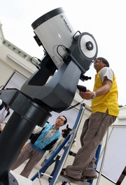 Campers can enjoy stargazing through a 16-inch diameter catadioptric telescope at the observatory building.