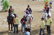 After outjumping strong Asian rivals in the team competition of the KRA Cup CSI 2*, the Club's Equestrian Team receives its silver medals at the award presentation ceremony.