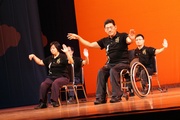 Photos 5/6/7: Trainees of the Jockey Club Arts for the Disabled Scheme demonstrate their skills in a variety of performances.