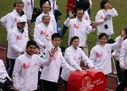 Kim Mak (second right on back row) attends the opening ceremony of 