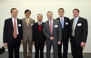 (From left) The Club's Executive Director, Corporate Development, Kim Mak; Honorary Secretary General of the Sports Federation and Olympic Committee of Hong Kong, Pang Chung; Member of 5th EAG Planning Committee, Victor Hui; Chief Executive Officer Winfried Engelbrecht-Bresges; Executive Director, Charities, Legal & Corporate Secretariat, Douglas So and Executive Director, Racing, William A Nader. 
