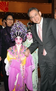 Photos 4/5: Club Steward Anthony W K Chow and young Chinese opera talents.
