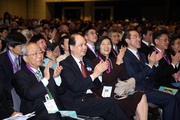 (From left) Club Chairman Dr John C C Chan, Hong Kong SAR Secretary for Labour and Welfare Matthew Cheung, 2010 Joint World Conference Organising Committee Chairperson Christine Fang, Hong Kong SAR Chief Secretary Henry Tang, and United Nations Under-Secretary General for Economic and Social Affairs Sha Zukang.