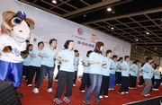 Photos 5/6: A group of local residents demonstrate the ten Hong Kong Can Do Exercise routines.